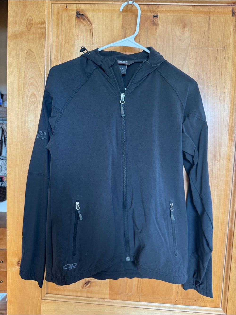 Outdoor Research Black Lightweight Hooded Softshell Jacket